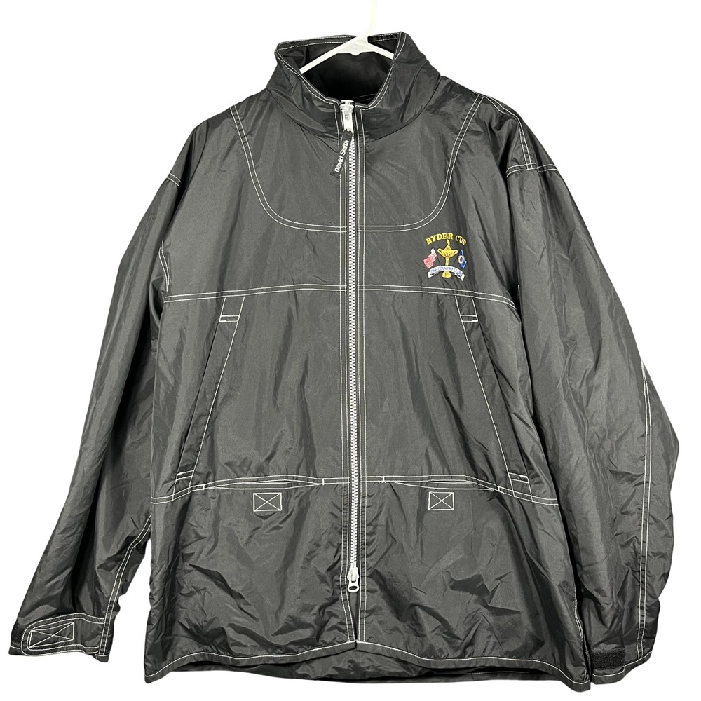 David Smith Ryder Cup Golf‎ Jacket Mens L Black Full Zip Embroidered USA Europe